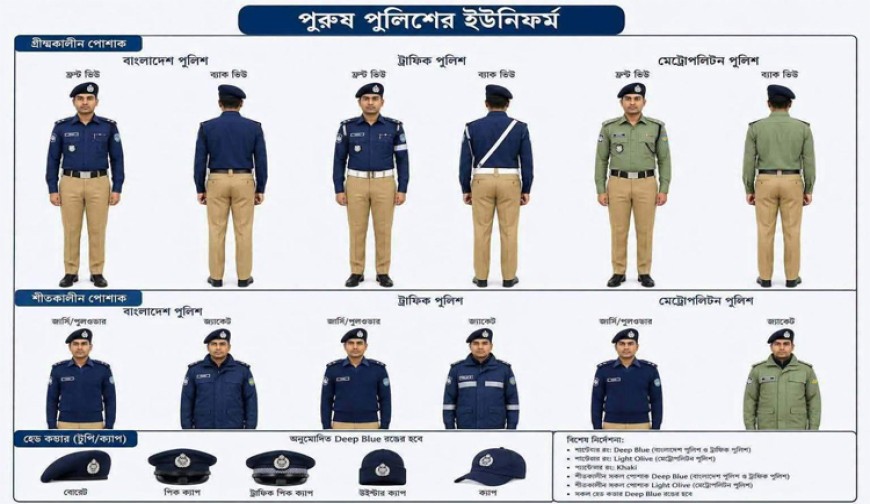 নতুন পোশাকে বাংলাদেশ পুলিশ